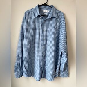 Southern Tide Intercoastal Light Blue Gingham Plaids Men's Shirt Button Down XL